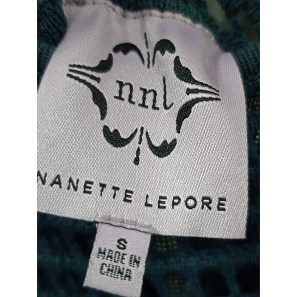 💙 Nanette Lepore Teal Dream Dress - Size S Knit & Crochet Chic 💙 Retro Preppy - Picture 7 of 7